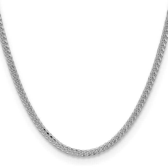 925 Sterling Silver 3.25mm Curb Link Chain Necklace