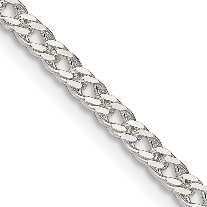 925 Sterling Silver 3.3mm Rambo Chain Necklace