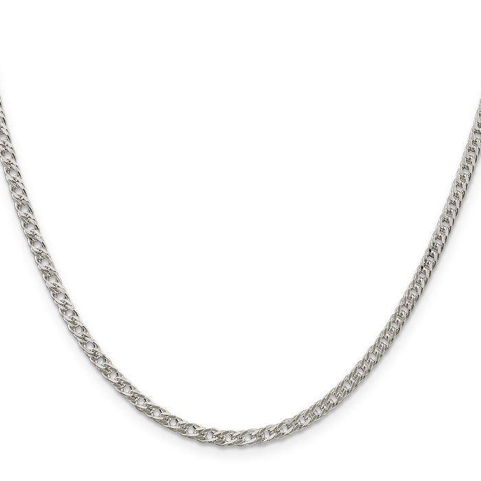 925 Sterling Silver 3.3mm Rambo Chain Necklace