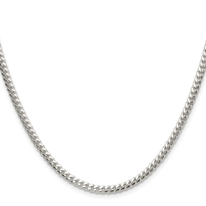 925 Sterling Silver 3.4mm Curb Link Chain Necklace