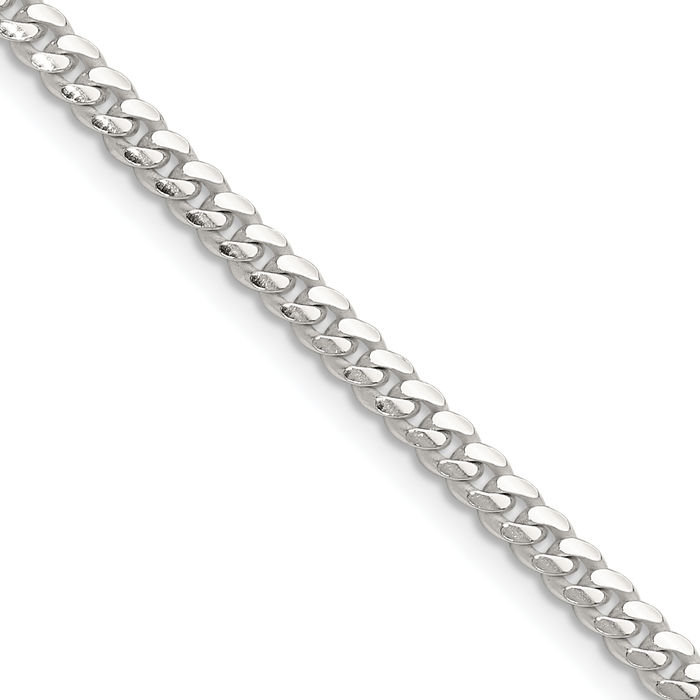 925 Sterling Silver 3.4mm Curb Link Chain Necklace