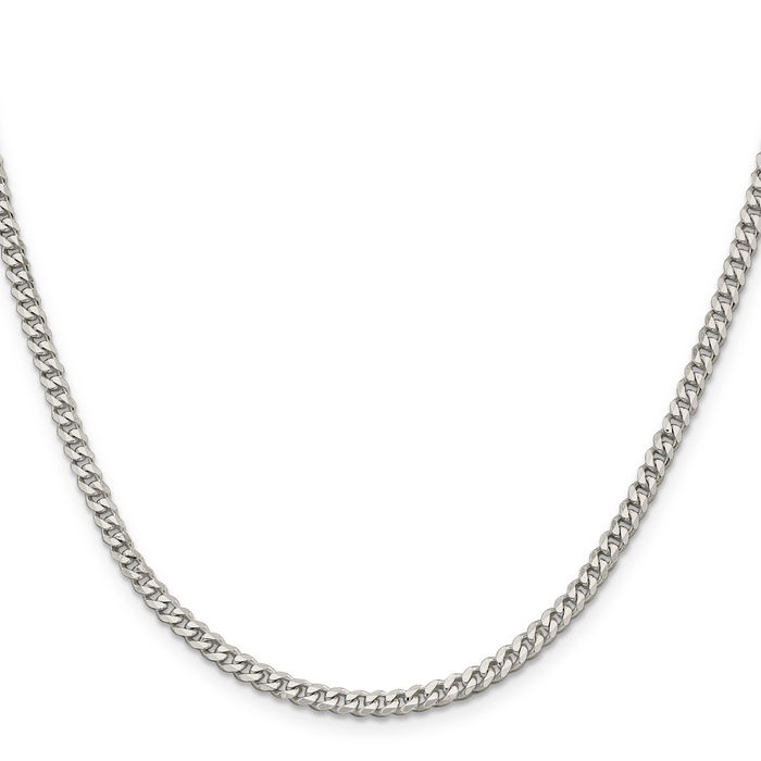 925 Sterling Silver 3.5mm Curb Link Chain Necklace