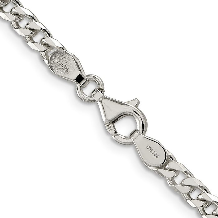 925 Sterling Silver 3.5mm Curb Link Chain Necklace