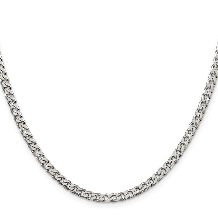 925 Sterling Silver 3.5mm Curb Link Chain Necklace