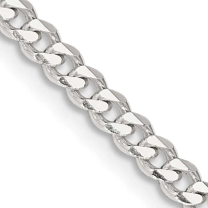 925 Sterling Silver 3.5mm Curb Link Chain Necklace