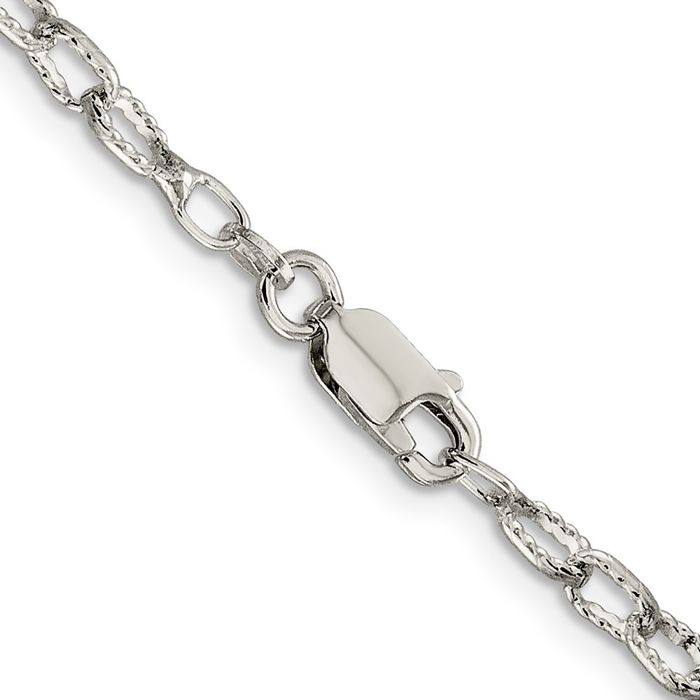 925 Sterling Silver 3.75mm Cable Rolo Link Chain Belcher Necklace