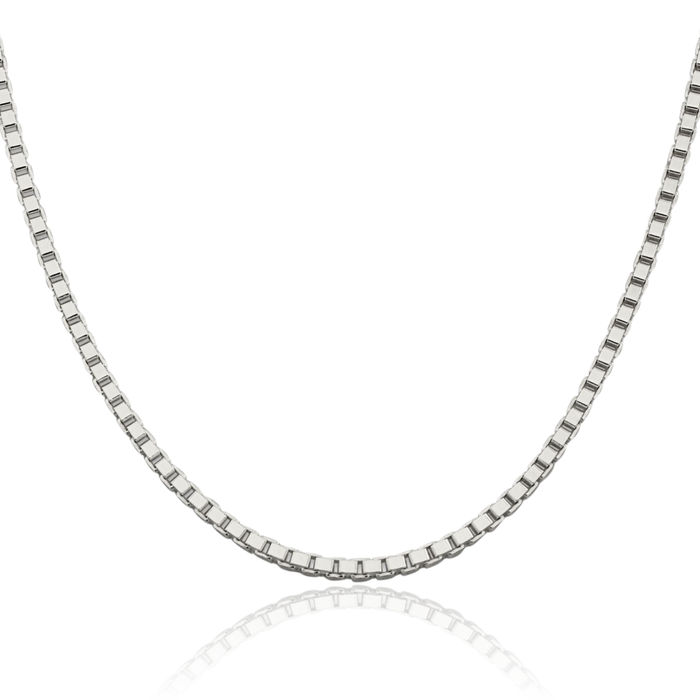 925 Sterling Silver 3mm Box Link Chain Necklace