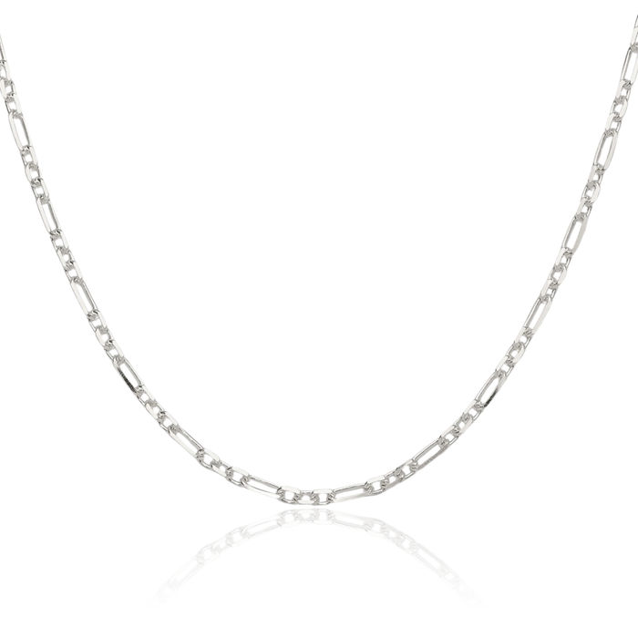 925 Sterling Silver 3mm Cable Curb Link Chain Necklace