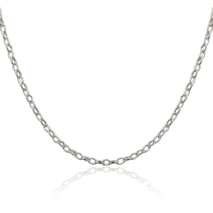 925 Sterling Silver 3mm Cable Rolo Link Chain Belcher Necklace