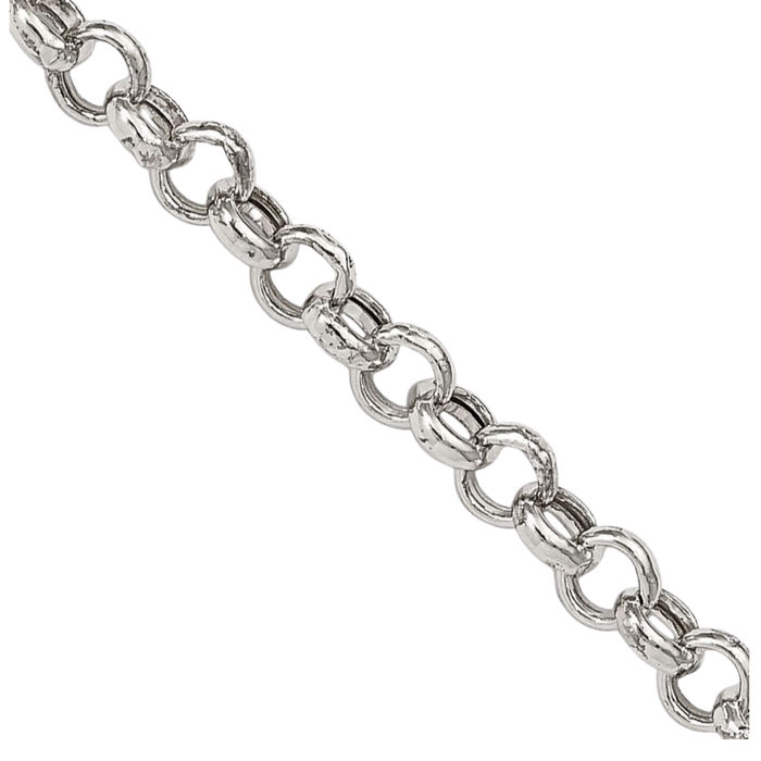 925 Sterling Silver 3mm Cable Rolo Link Chain Belcher Necklace