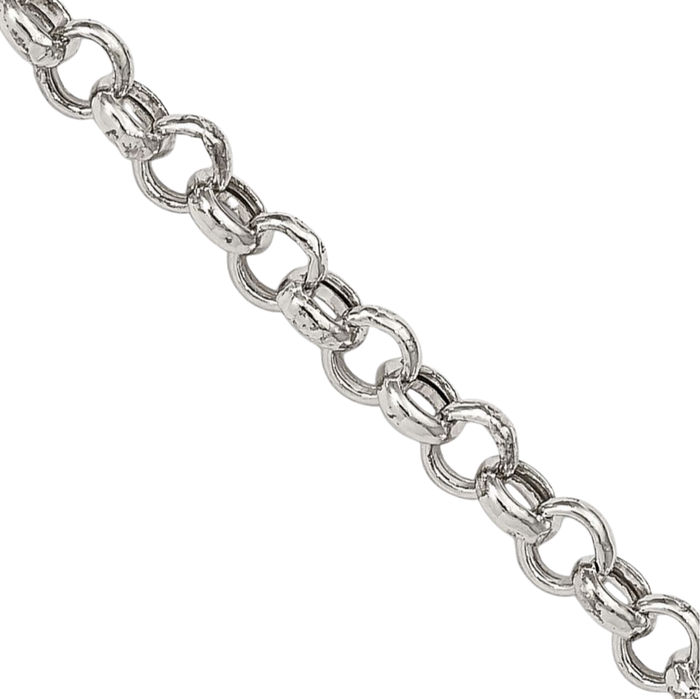 925 Sterling Silver 3mm Cable Rolo Link Chain Belcher Necklace