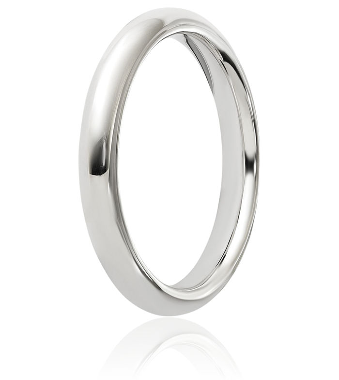 925 Sterling Silver 3mm Comfort Fit Plain Classic Wedding Band Ring
