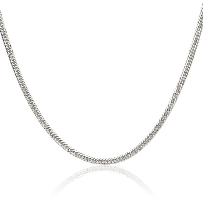 925 Sterling Silver 3.9mm Double Curb Link Chain Necklace