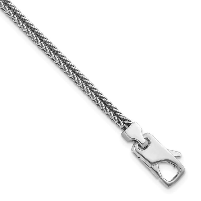 925 Sterling Silver 3mm Franco Link Chain Bracelet