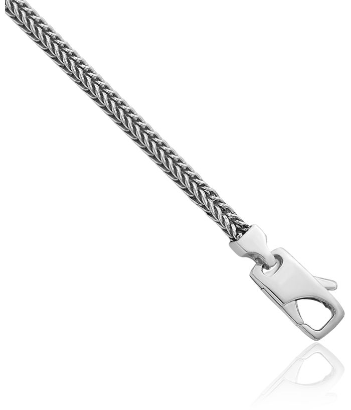 925 Sterling Silver 3mm Franco Link Chain Necklace