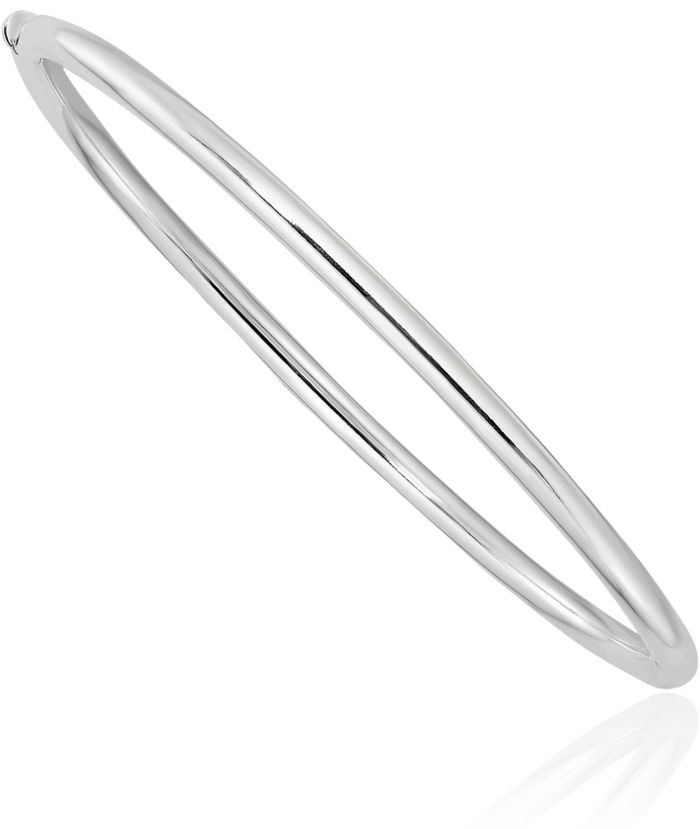 925 Sterling Silver 3mm Round Bangle Bracelet