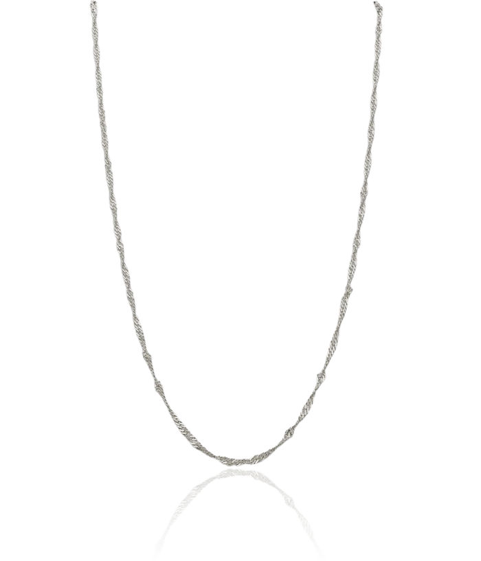 925 Sterling Silver 3mm Singapore Chain Necklace