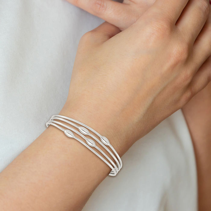 925 Sterling Silver 4 Band Cuff Bracelet