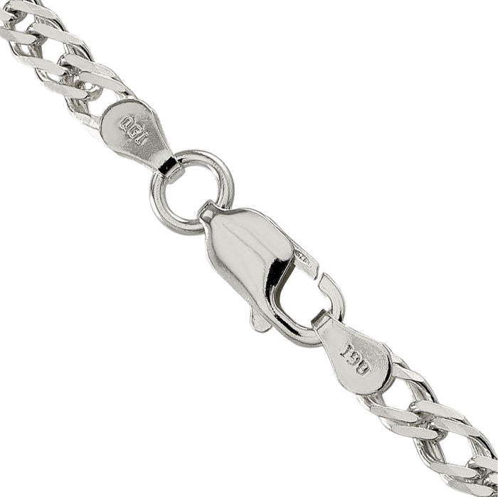 [LLOYD] 韓国☆Silver☆Flat Stone Link Silver Necklace Beydodo 925 Sterling Silver Chain for Men, Infinity Knot