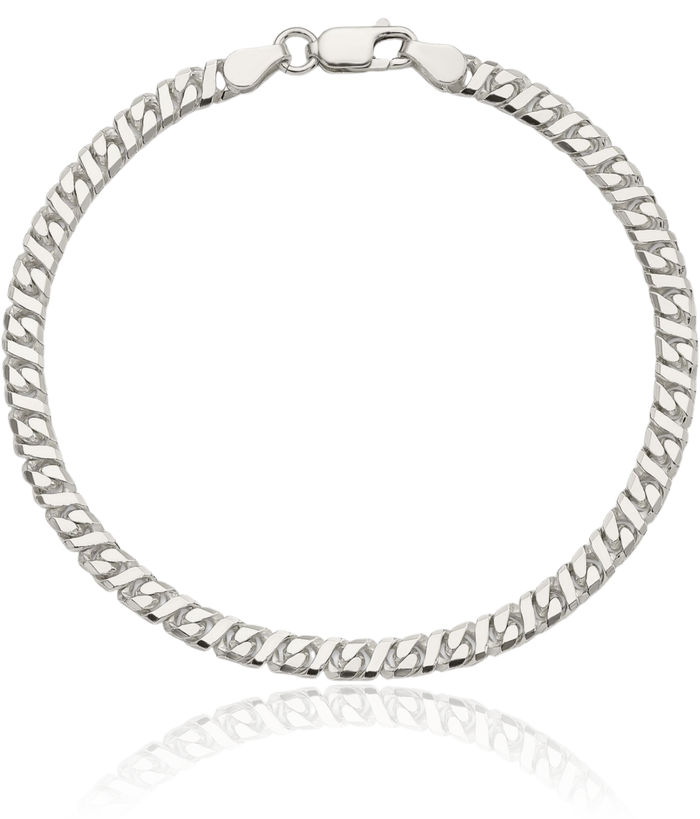 925 Sterling Silver 4.25mm Link Chain Bracelet