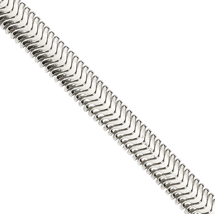 925 Sterling Silver 3.3mm Oval Cubetto Omega Snake Chain Herringbone Necklace