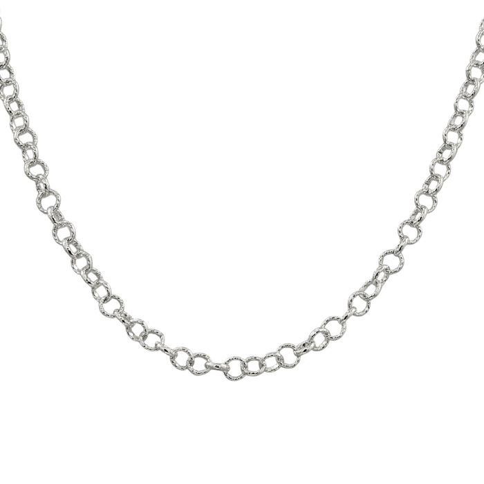 925 Sterling Silver 4.55mm Cable Rolo Link Chain Belcher Necklace