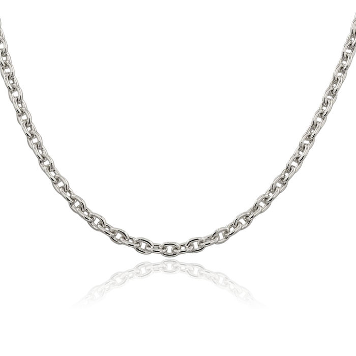 925 Sterling Silver 4.5mm Cable Rolo Link Chain Belcher Necklace