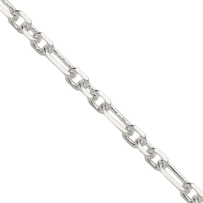 925 Sterling Silver 4.5mm Cable Rolo Link Chain Belcher Necklace