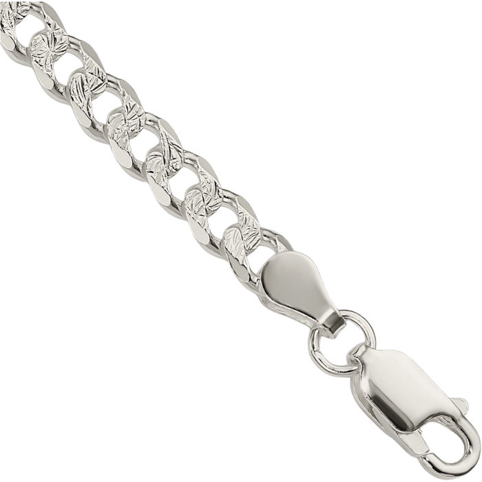 925 Sterling Silver 4.5mm Curb Link Chain Bracelet