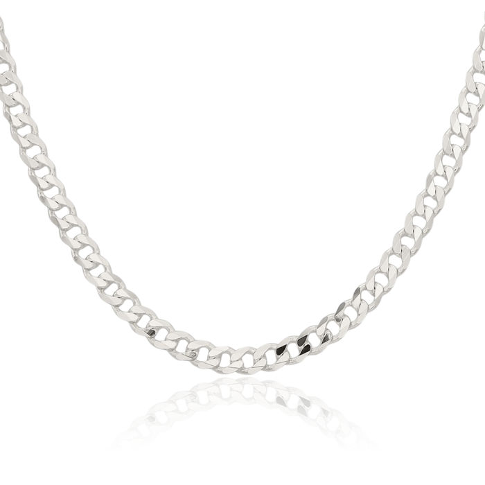 925 Sterling Silver 4.5mm Curb Link Chain Necklace