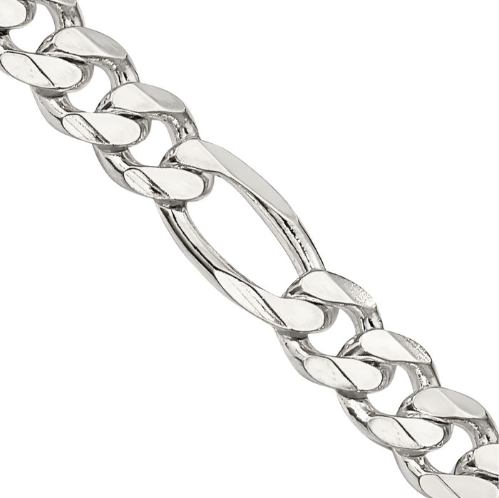 925 Sterling Silver 4.5mm Figaro Link Chain Necklace