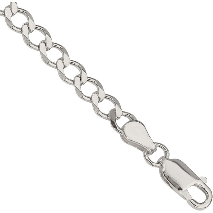 925 Sterling Silver 4.5mm Curb Link Chain Bracelet