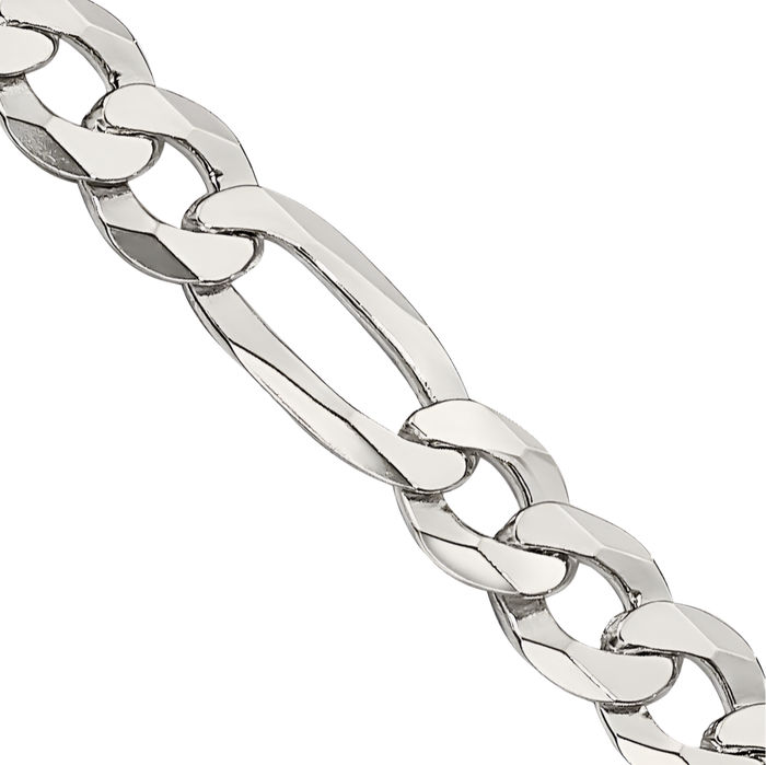 925 Sterling Silver 4.5mm Figaro Link Chain Necklace