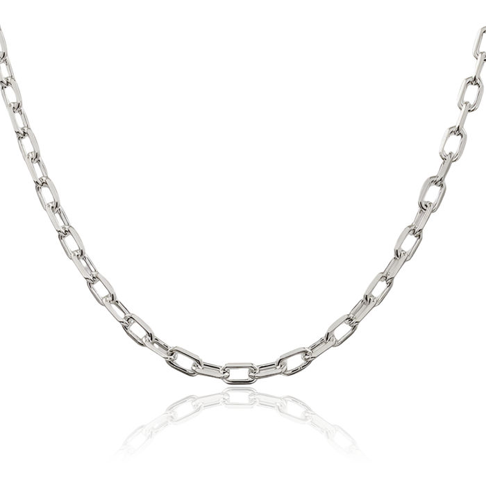 925 Sterling Silver 6.65mm Long Cable Rolo Link Chain Belcher Necklace