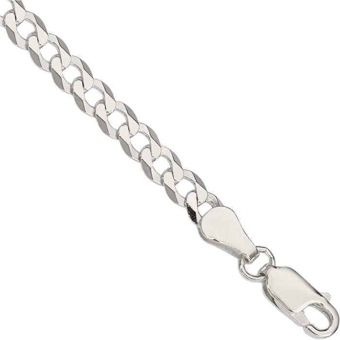 925 Sterling Silver 4.7mm Curb Link Chain Bracelet