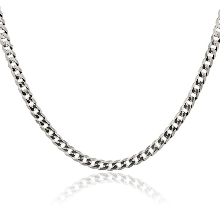 925 Sterling Silver 4.7mm Curb Link Chain Necklace