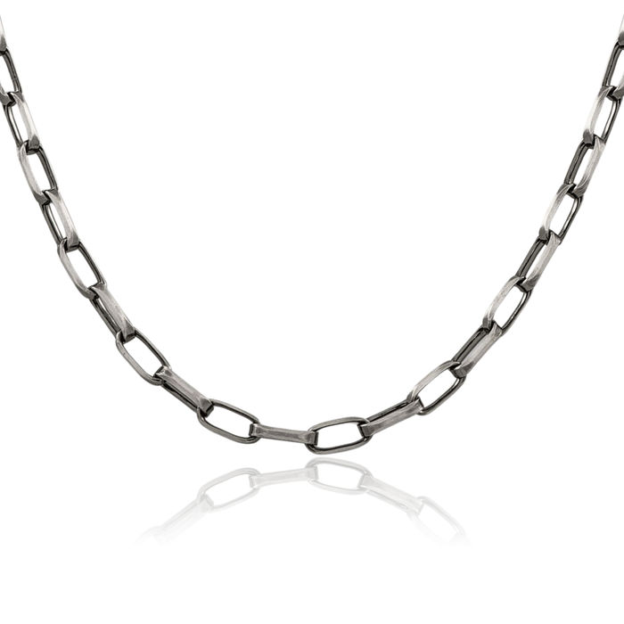 925 Sterling Silver Vintage 8mm Link Chain Necklace