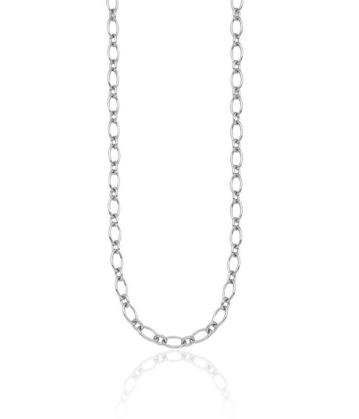 925 Sterling Silver 4.9mm Oval Cable Rolo Link Chain Belcher Necklace