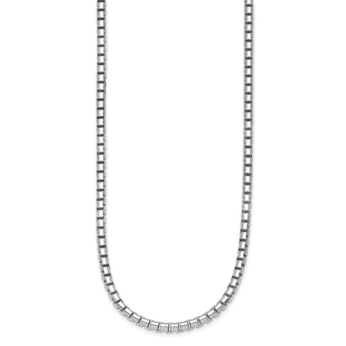 925 Sterling Silver 4mm Box Link Chain Necklace