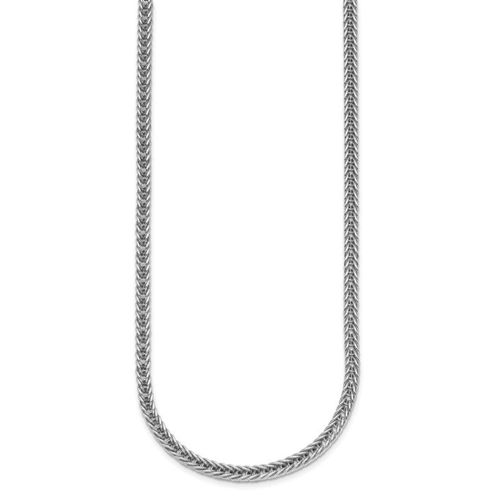 925 Sterling Silver 4mm Franco Link Chain Necklace