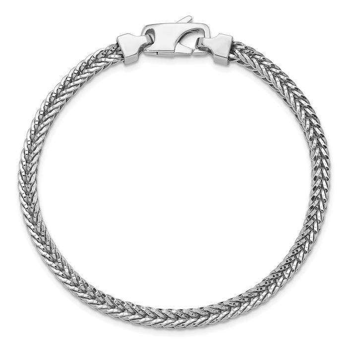 925 Sterling Silver 4mm Franco Link Chain Bracelet