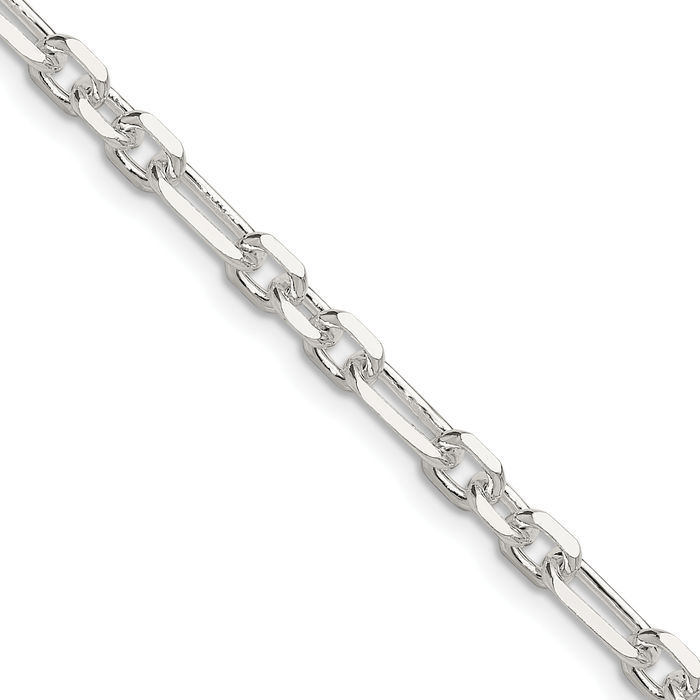 925 Sterling Silver 4.5mm Cable Rolo Link Chain Belcher Necklace