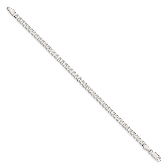 925 Sterling Silver 4.7mm Curb Link Chain Bracelet