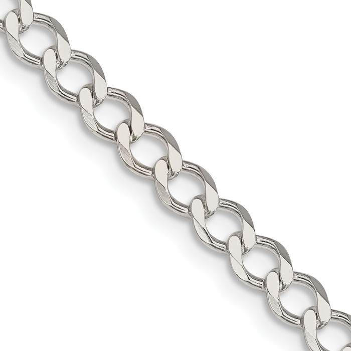 925 Sterling Silver 4.5mm Curb Link Chain Necklace