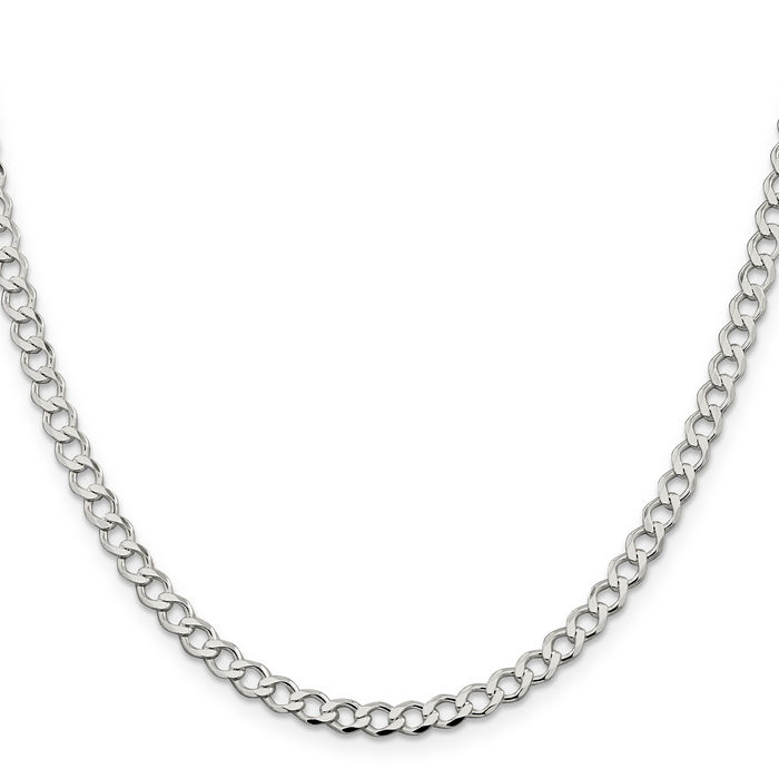 925 Sterling Silver 4.5mm Curb Link Chain Necklace