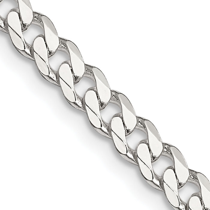 925 Sterling Silver 4.5mm Curb Link Chain Necklace