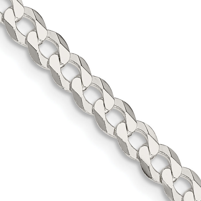 925 Sterling Silver 4.7mm Curb Link Chain Necklace