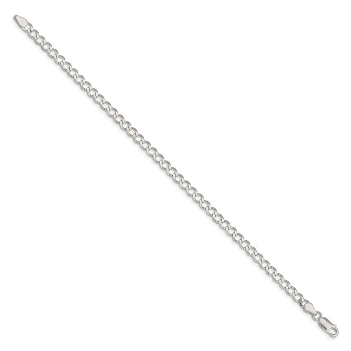 925 Sterling Silver 4.5mm Curb Link Chain Bracelet