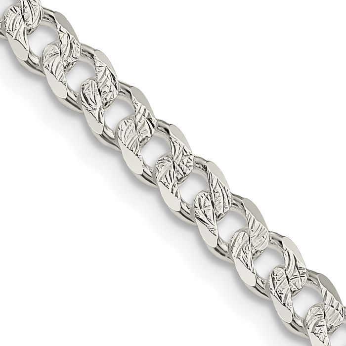 925 Sterling Silver 4.5mm Curb Link Chain Necklace