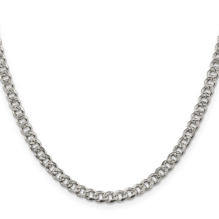 925 Sterling Silver 4.5mm Curb Link Chain Necklace